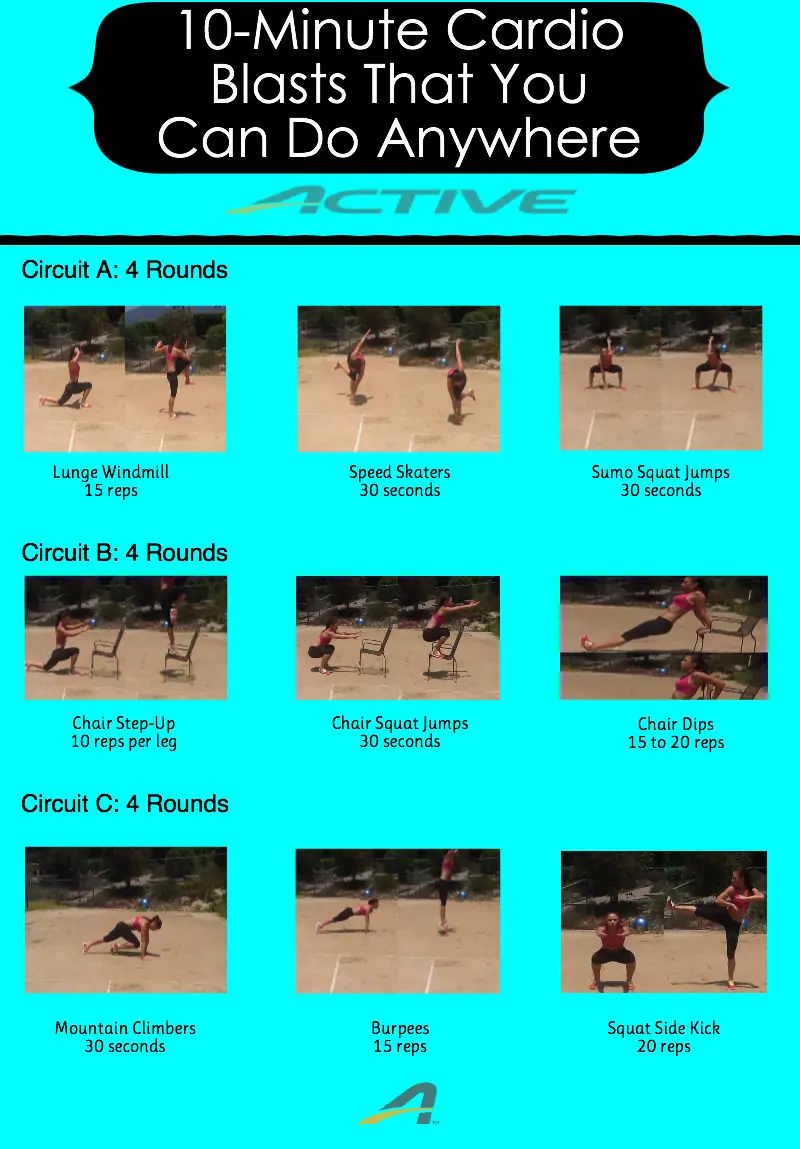 10-minute Cardio Blasts That You Can Do Anywhere