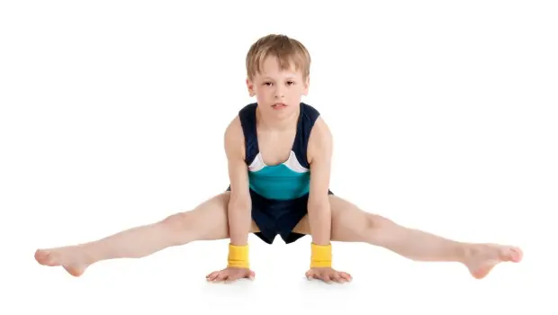 boy gymnastic moves floor